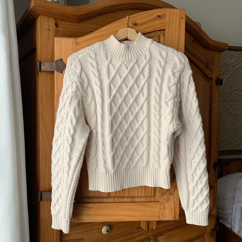 Gentle Fawn Cozy Cable Knit Sweater - Cream